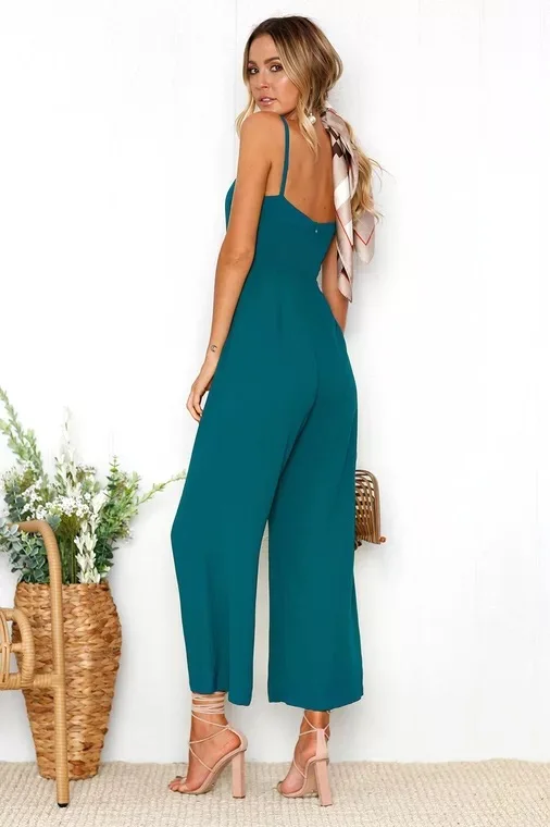 2018 Summer Sexy Women Off Shoulder Casual Jumpsuit Rompers spaghetti strap overall wide legs Bodycon Jumpsuits