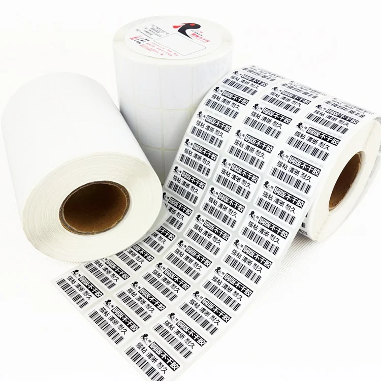 Waterproof Adhesive Qr Code Labels Custom Random Barcode Stickers Roll