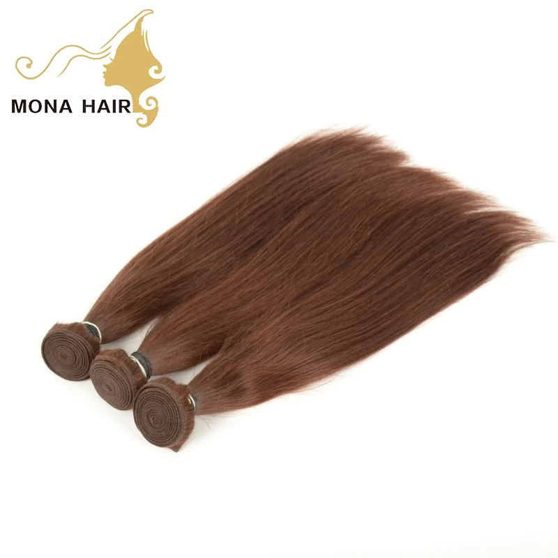 

Guangzhou mona hair company straight human hair weave color #4