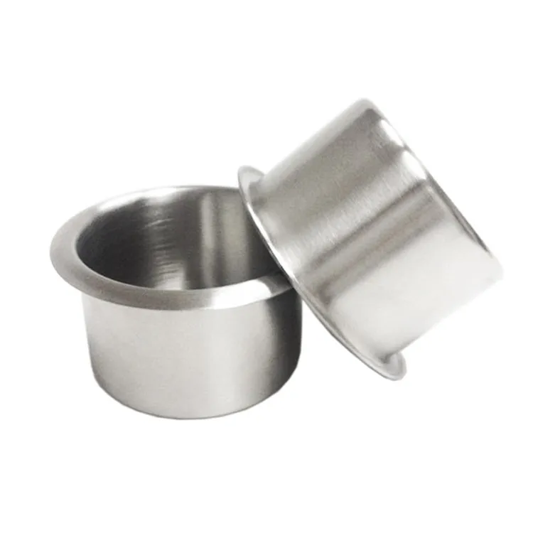 8 stainless steel shallow drink cup holder for tables cars and more