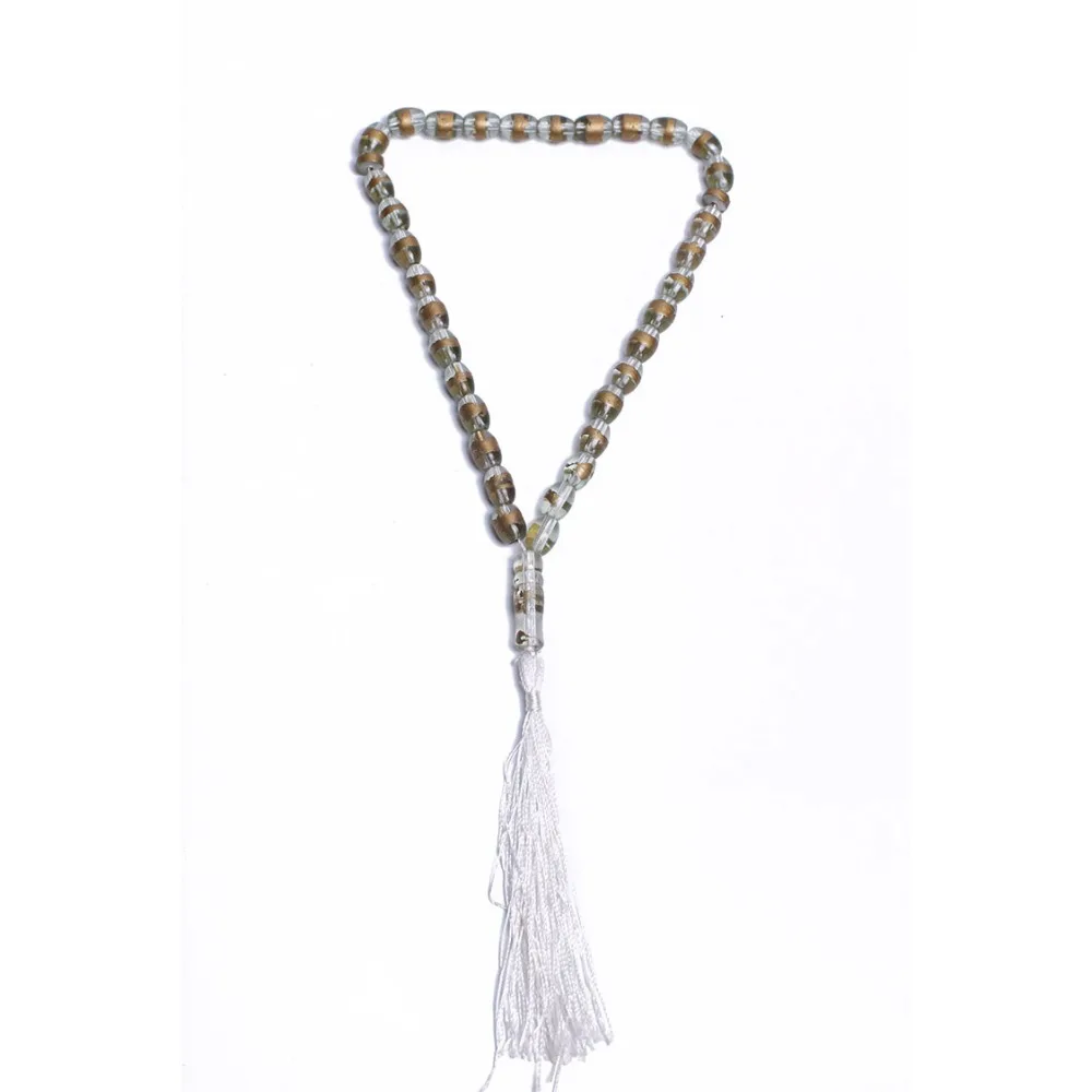 

yiwu cheap glass crystal bracelet muslim prayer rosary amber masbaha beads wholesale, Green,white,red