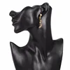 New Trendy Metal Europe and America Exaggerate Earring Brand Geometric Bending Curved Shape Geometric Curl Stud Earrings