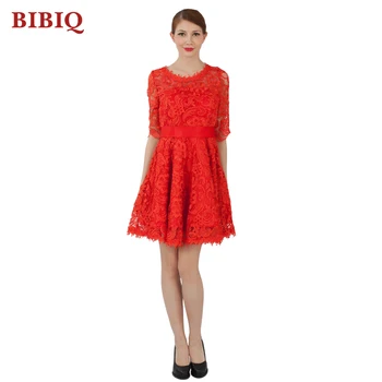 red lace summer dress