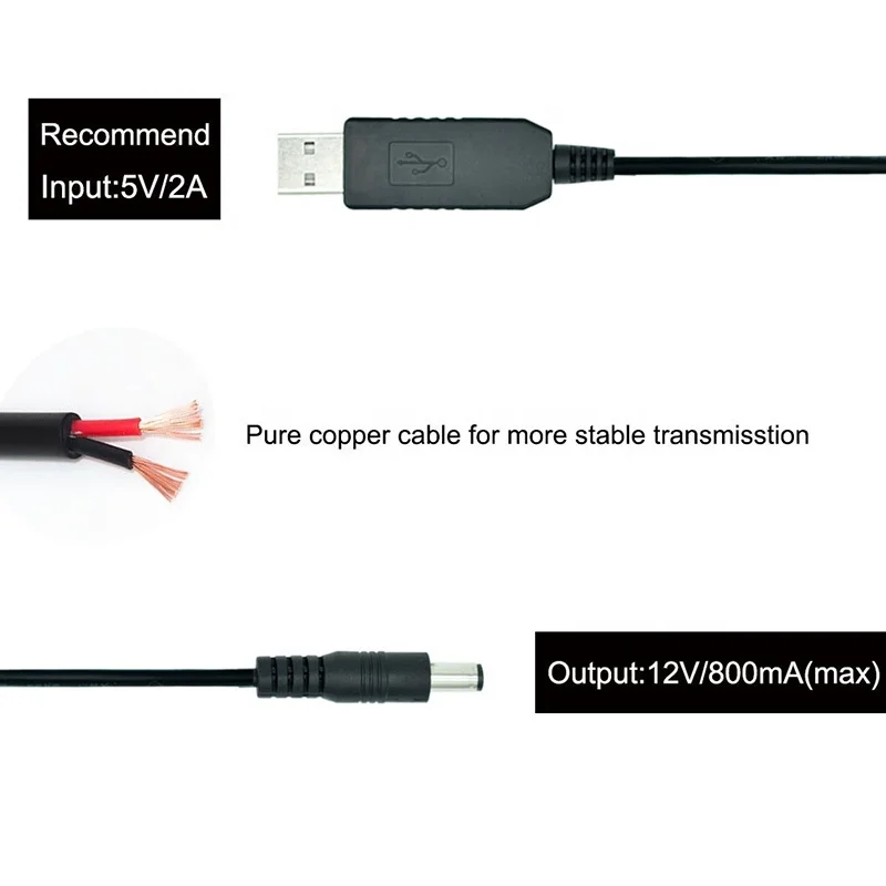 C Ble D Alimentation Usb Vers Dc V Dc V M Tre Pieds Avec