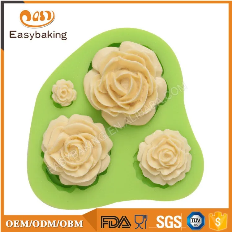 ES-4043 Flower shape silicone wedding & anniversary cake decorating mold