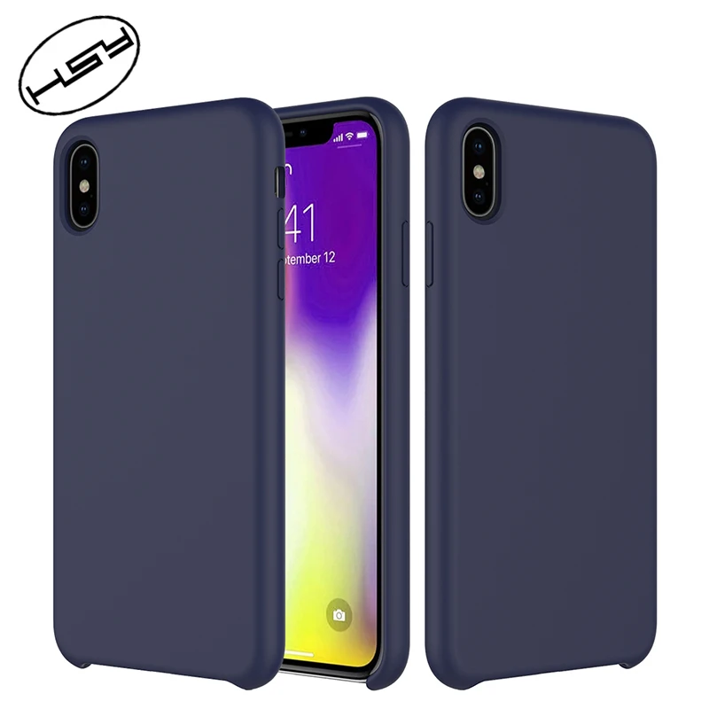 

HUYSHE 2019 New Arrivals Socket Waterproof Liquid Silicon Rubber Soft tpu Phone Case, Shockproof Case For iPhone X Cover, 9 colors