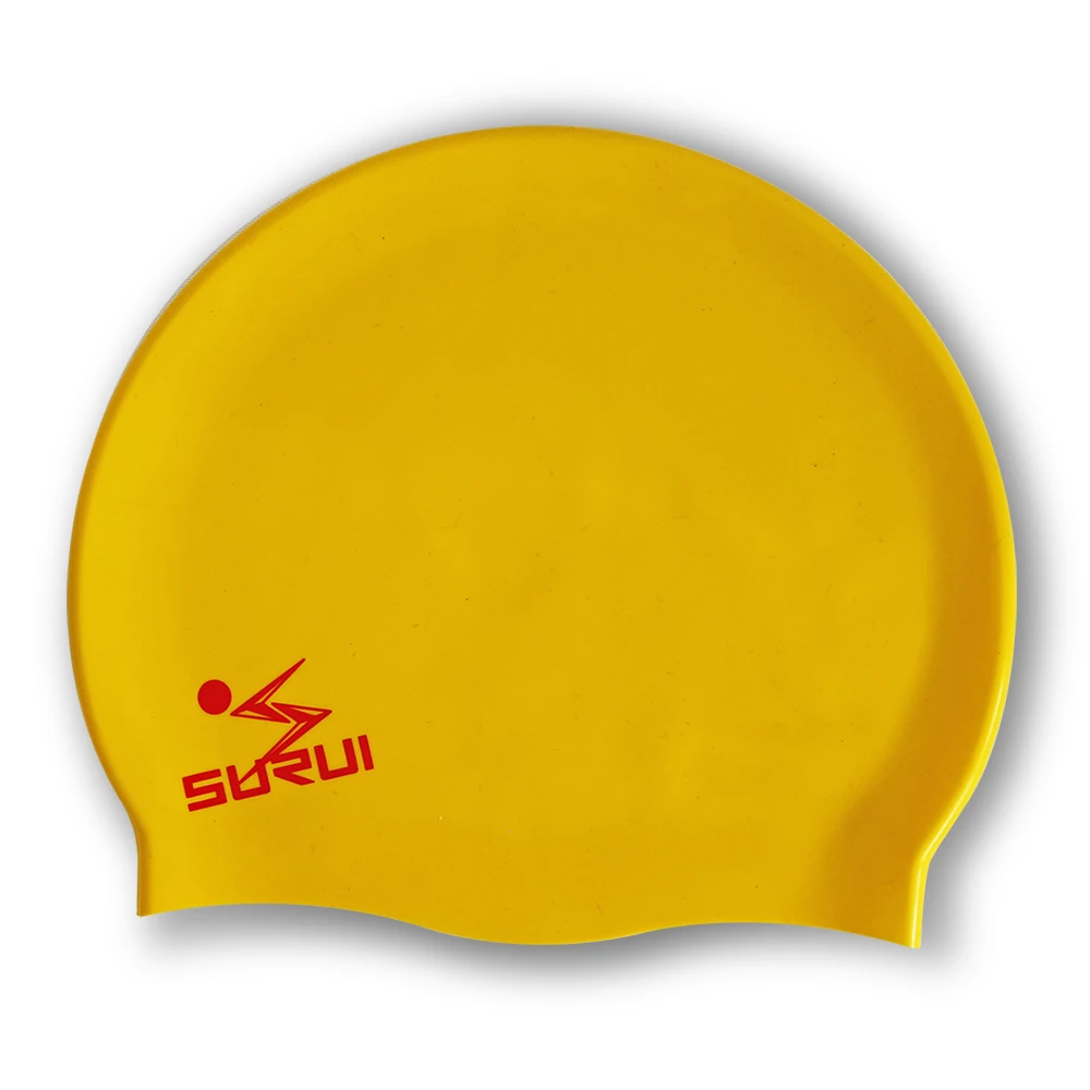 College Customized Logo Printing Silicone Swim Caps
