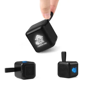 Wireless Mini Cube Speaker Light Up Logo