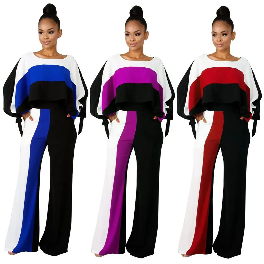 

2019 New Design High Waist Trousers Women Wide Leg Pants