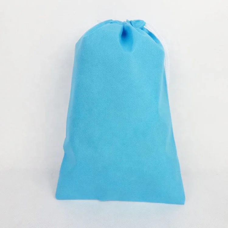 

ecological drawstring bags shopping bags reusable, Sky blue
