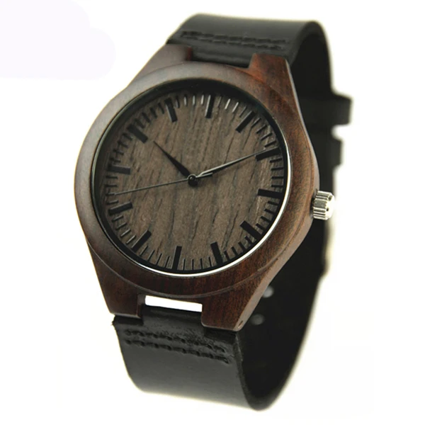 

High Craft Retro Nature Ebony Wooden Men's Watches in Stock