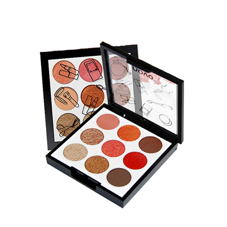 

2018 Wholesale Glitter Make-up Cosmetic waterproof 9 colors eyeshadow palette