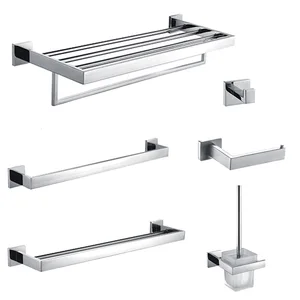 Image of Cheap 6 Piece SS Bathroom Hardware Accessories Set