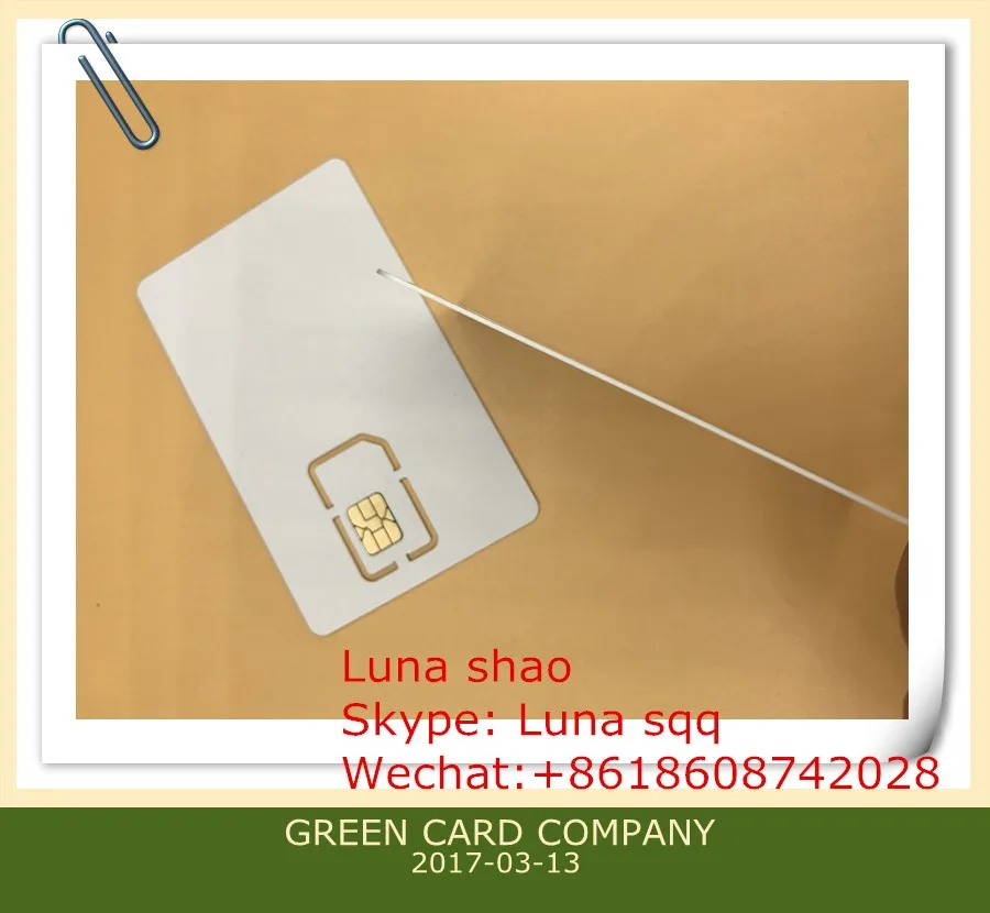 2017 hot selling  4G LTE SIM Card for worldwide Telecom provider