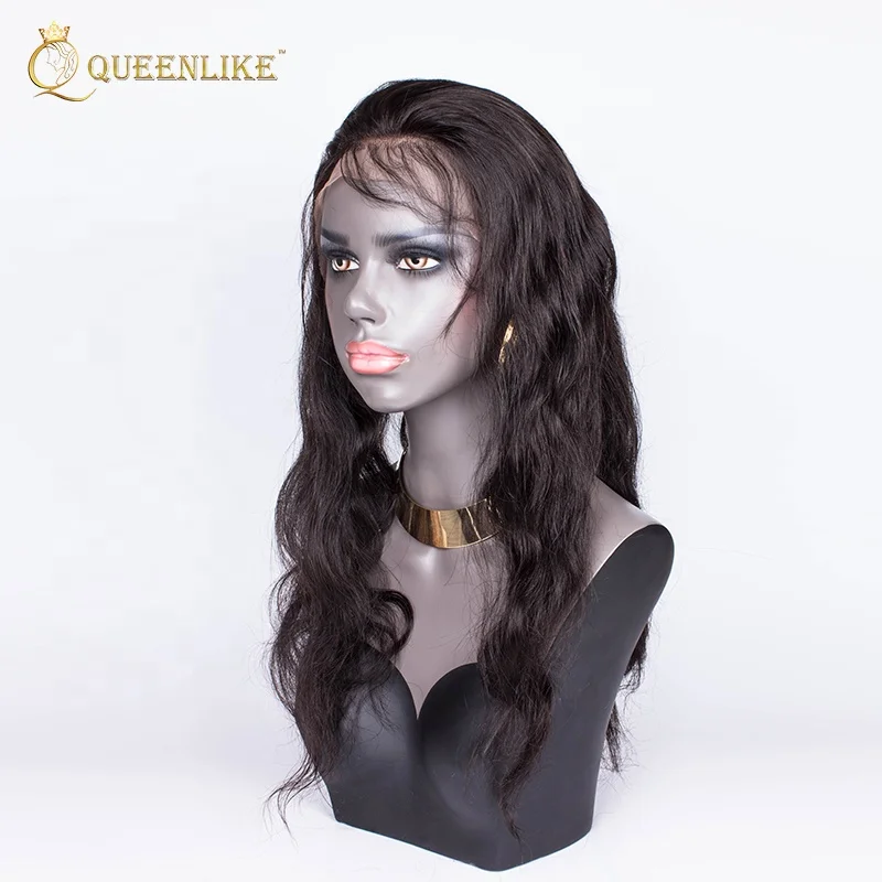 

New arrival full lace wig with baby hair 8-28 inch 100% European virgin hair wigs, Natural color #1b