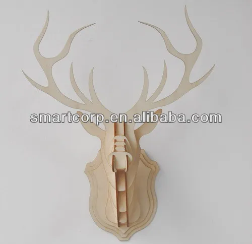 Animal De Madera De Chapa De Formas De Arte De Madera De Cabeza De