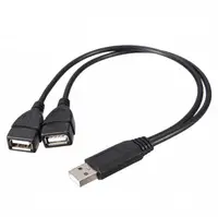

Factory USB 2.0 A Male 1 To 2 Dual 2 USB Female Jack Y Splitter Hub Power Cord Adapter Cable