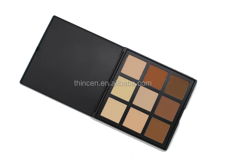High pigment pressed face powder 9 color palette all matte long lasting private label available