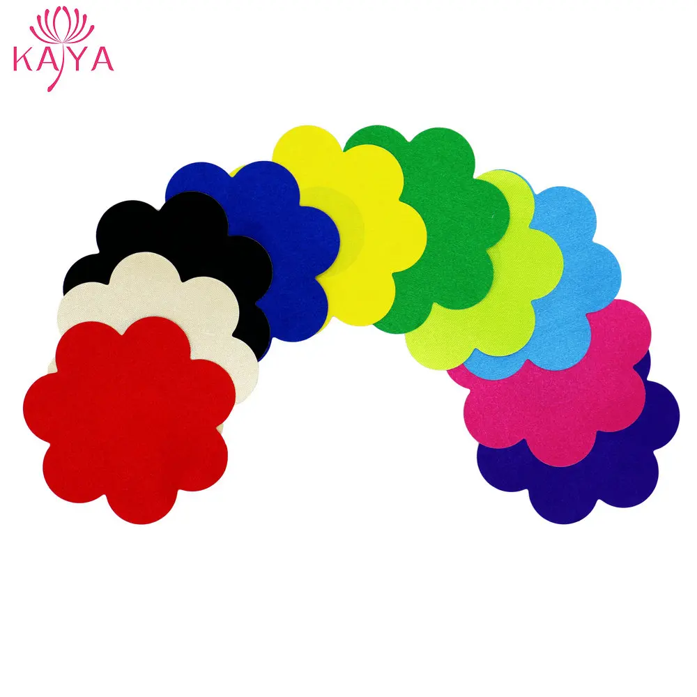 Petal flower nipple covers Disposable satin nipple pasties in various colors DNC-002 KAYA cute women breast covers