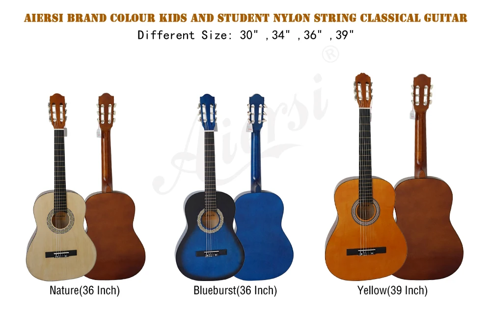 Cheap Price Custom Aiersi Brand Abs Binding Beginner Classical Guitar