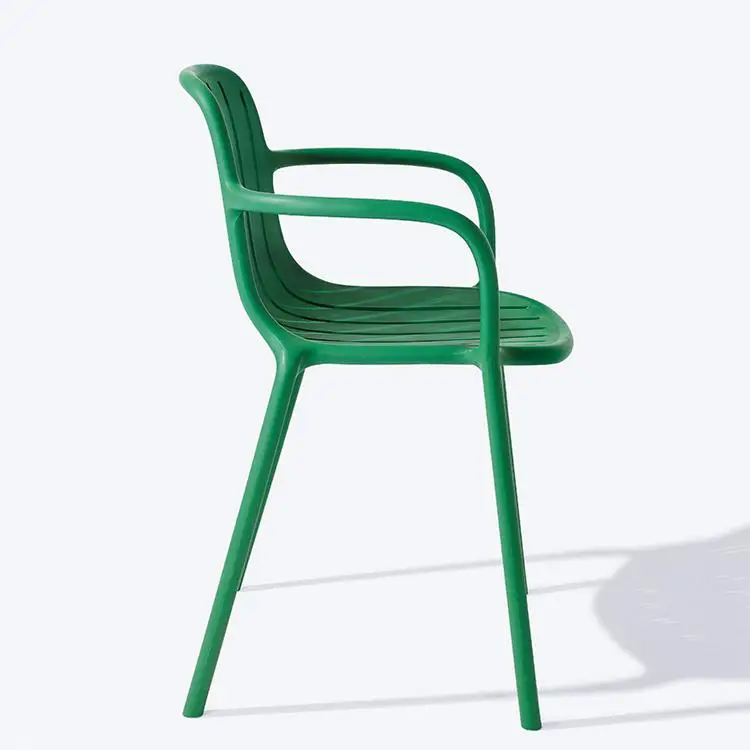 Green Modern cafe plastic dining chair
