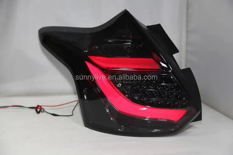 for Focus 3 LED Strip Tail Lamp for FORD Hatchback 2012-2014 year Smoke Black TW