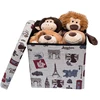 Living room linen folding unique modern patterned square storage stool