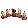 Hot Sale Personalized Handmade Ceramic Five Figurines of Maneki Neko