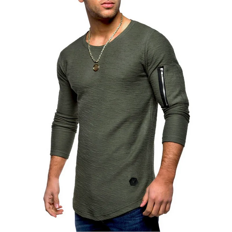 Casual Streetwear Long Sleeve Solid Pocket portwear Tops