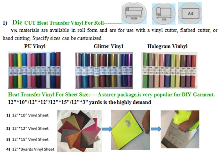 1212 size custom die cut vinyl sticker pu htv sheets buy pu htv