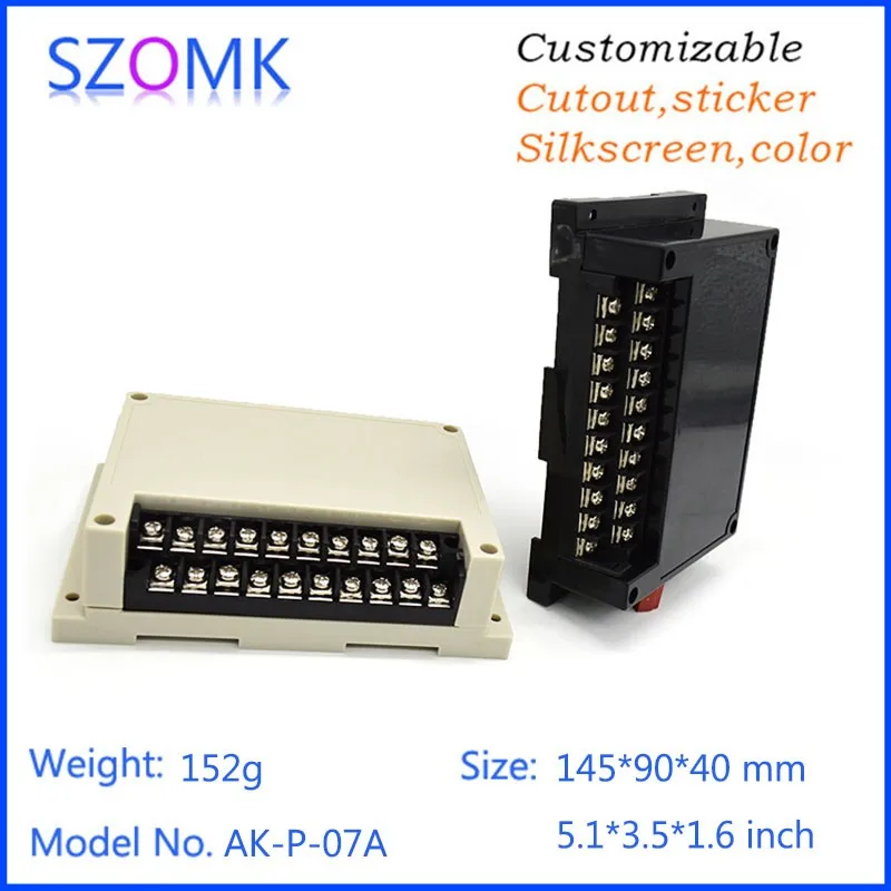 szomk industrial control case abs din rail enclosures for electronic