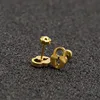 Easy to wear with Press button, lock shape, plated stainless steel ear studs for kid