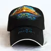 Customized high quality 100% cotton sports scenery tie dye baseball cap with Sandwich brim