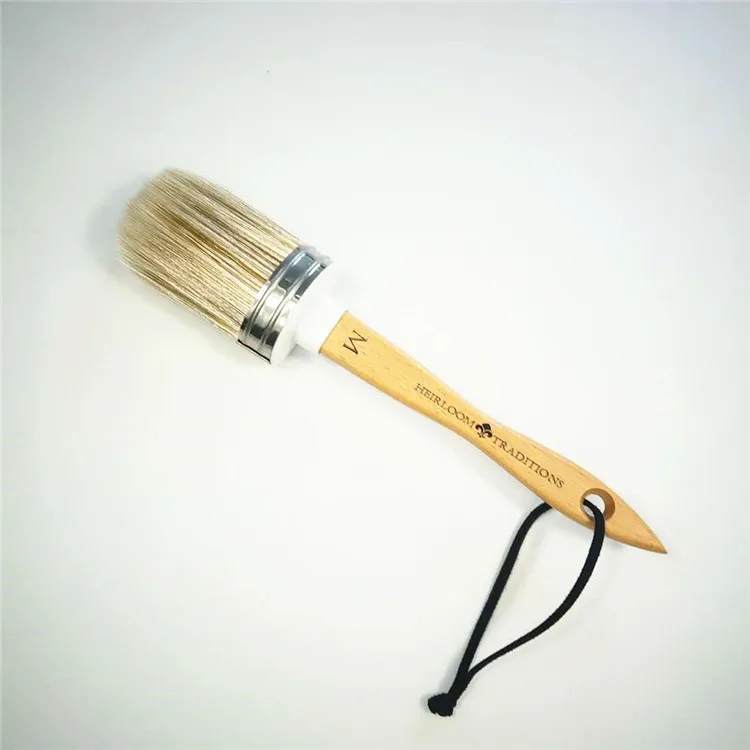 Lary Traditions Wave Synthetic Fiber Oval Chalk Paint Brush/ Wax Paint