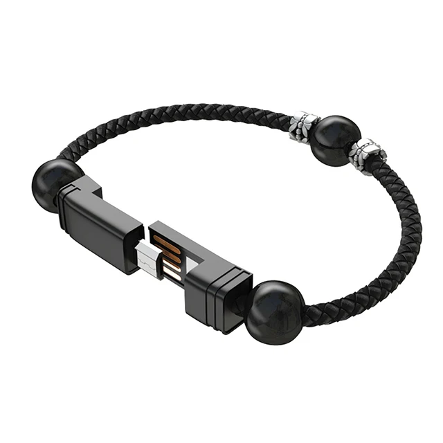 

Portable Smart Mobile Phone Charger Micro USB Data Sycn Charging Cable, Black