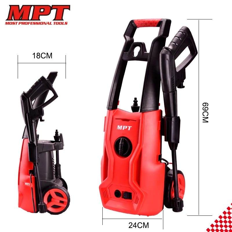 
MPT 1400W portable high pressure washer 125bar electric car washer high pressure clenaer 