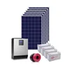 Factory price 5KW full power solar panel/inverter/controller/battery complete set off grid home solar system