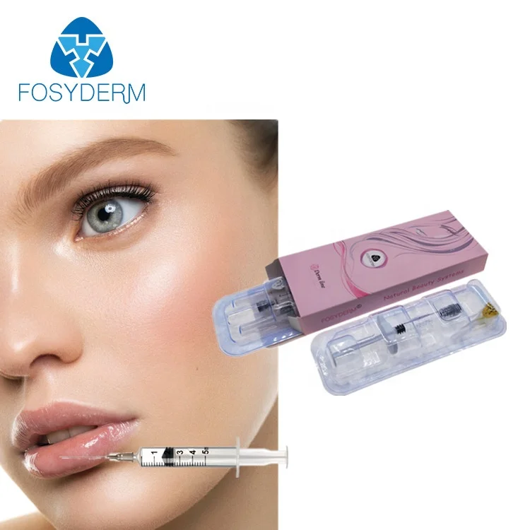 

Fosyderm hyaluronic acid dermal filler korea for lips derm line 2cc, Transparent