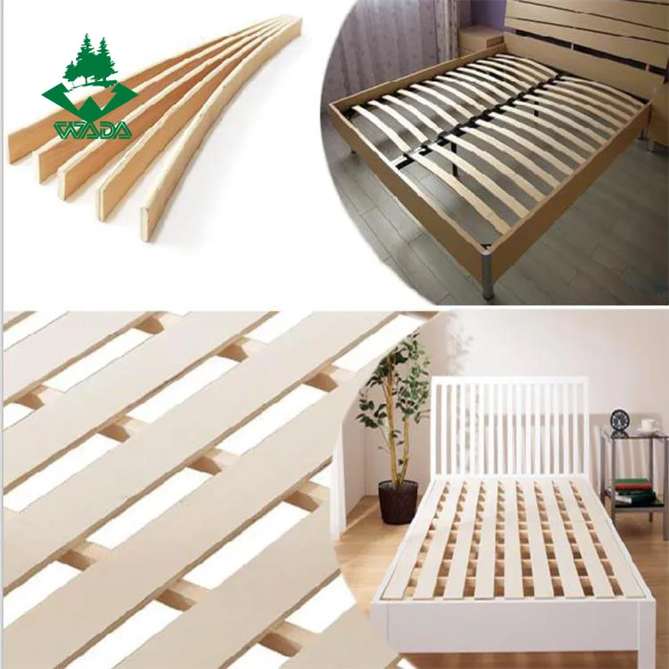 High Quality Poplar Lvl Bent Wood Curved Bed Slat For Slat Bed Parts