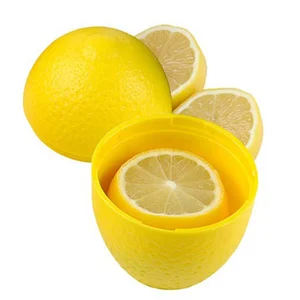Image of Sweettreats Lemon / LimeSaver Plastic See Through Container Holder - Bulb Shaped Fresh and Moist Storage -Assorted