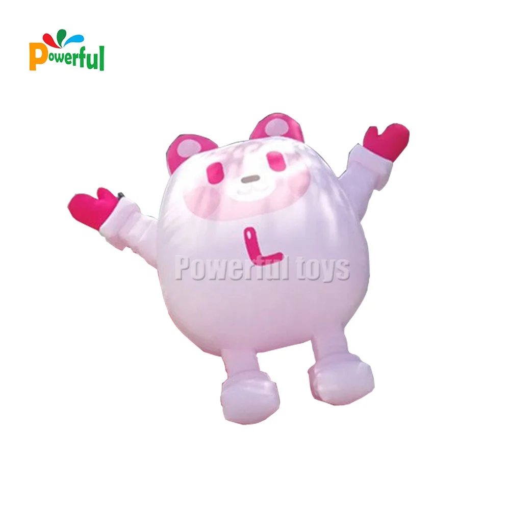 Quảng c&aacute;o lớn inflatable phim hoạt h&igrave;nh nh&acirc;n vật lớn gấu m&agrave;u hồng cho inflatable s&acirc;n trang tr&iacute;