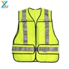 Customize 100% Polyester Light Weight Fluorescent Yellow Safety Hivis Vest