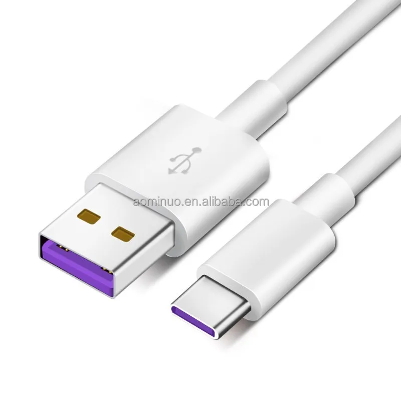 

Factory Original 5A quick charge 1.5M 4FT Type C USB data Cable for Huawei with white/black color