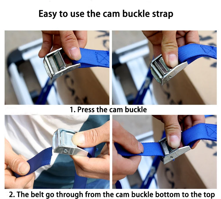 Factory Price 25mm/38mm/50mm Cam Buckles Pp Tie Down Belt Lashing Strap