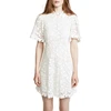 OEM Women Short Sleeve White Floral Lace Dress