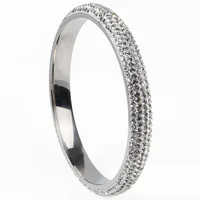 

5 rows Fashion High Quality Crystal Stainless Steel Bangles Rhinestone Love Bangles For Women Bracelets