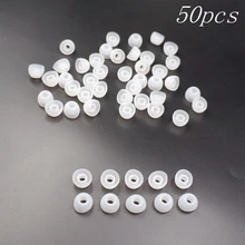 50pcs Soft 11MM Replacement Silicon Ear Pad Earbud Cover For In-Ear Earphone Transparent White