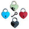 wholesale New ListingAntique Miniature Steel Barrel Key Heart Shaped Miniature Padlock Key Only