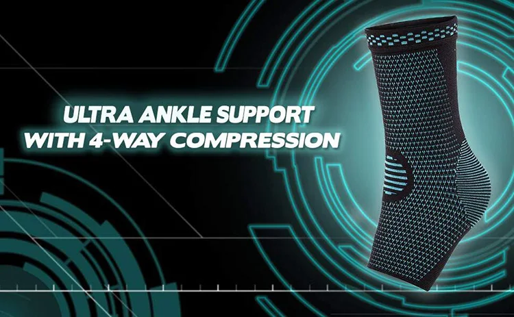 Ankle Brace Compression Support Sleeve for Injury Recovery Joint Pain Plantar Fasciitis Foot Socks with Arch Support