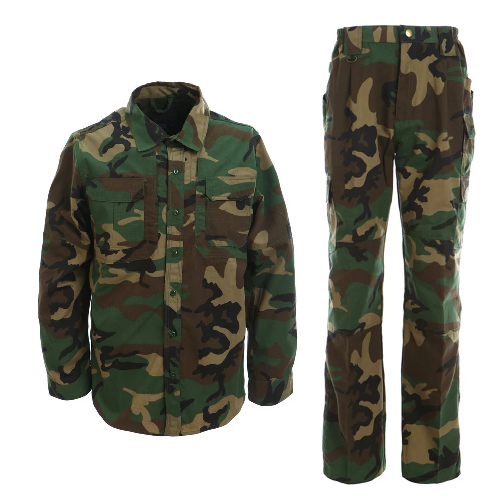 Wholesale Woodland Camo Combat Military Tactical Army Jacket+Pant Uniform